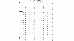 Notasi Ladrang Semang Pelog 6
