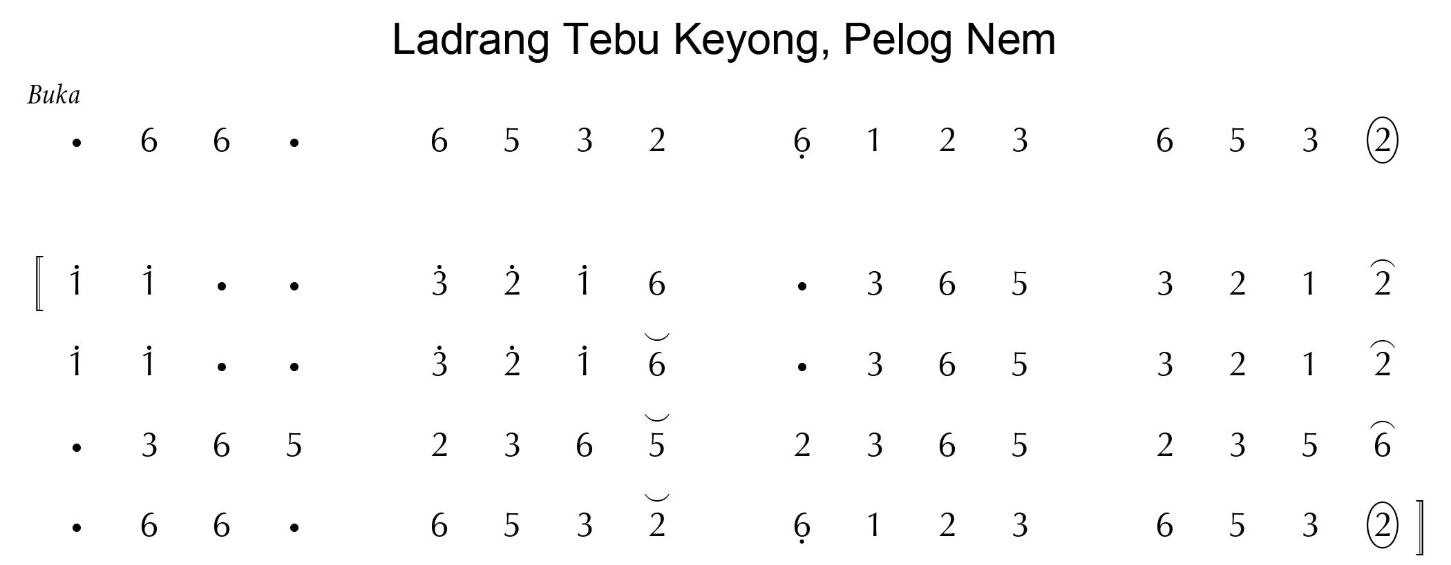 Tebu Keyong pelog 6