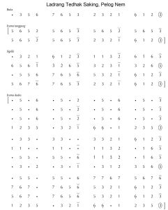 Notasi Ladrang Tedhak Saking Pelog 6