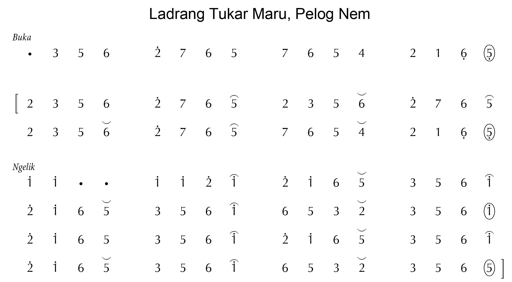 Tukar Maru pelog 6
