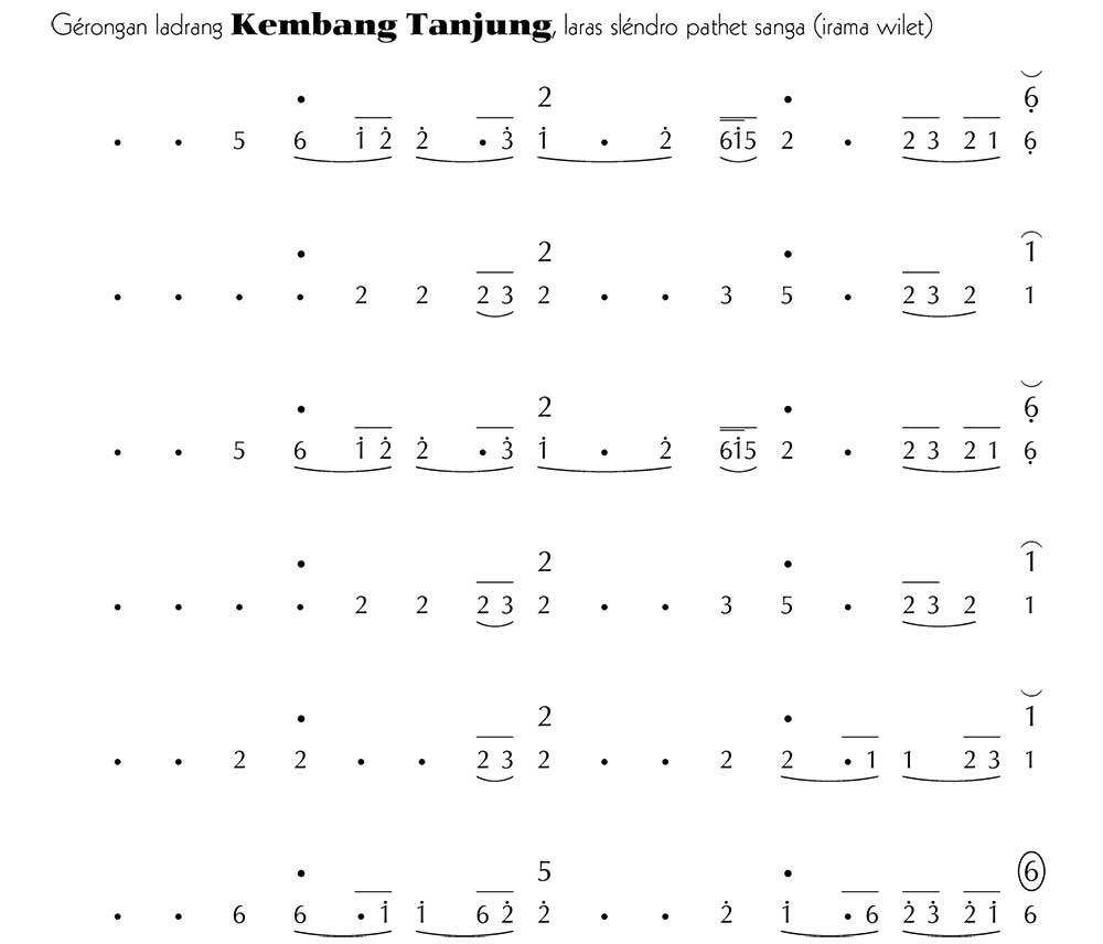 Gerongan Ladrang Kembang Tanjung Slendro 9