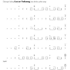 Notasi Gerongan Layar Tukung Slendro 9