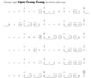 Notasi Gerongan Lipur Erang erang Slendro 9