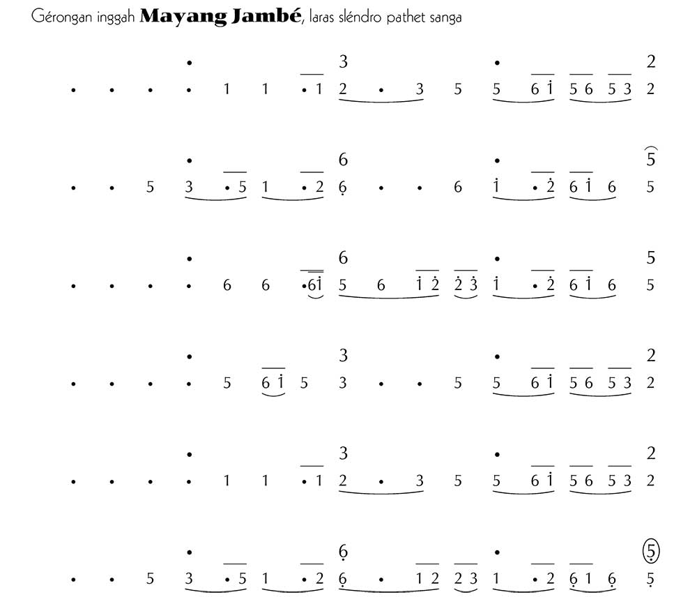 Gerongan Mayang Jambe Slendro 9