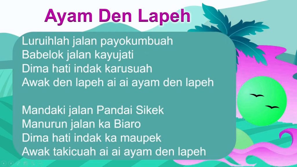 Lirik Lagu Ayam Den Lapeh