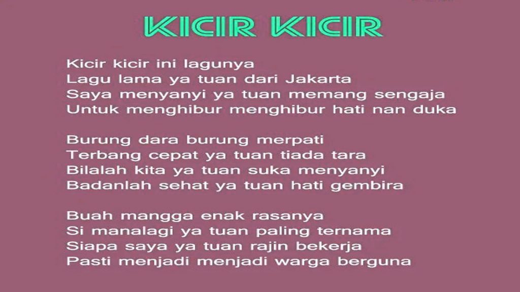 Lirik Lagu Kicir-Kicir