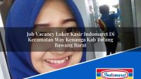 Job Vacancy Loker Kasir Indomaret Di Kecamatan Way Kenanga Kab Tulang Bawang Barat 1753431463 | Job Vacancy Loker Kasir Indomaret Di Kecamatan Way Kenanga, Kab. Tulang Bawang Barat Tahun 2025